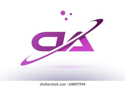 cia c i a  alphabet letter logo combination purple pink creative text dots company vector icon design template