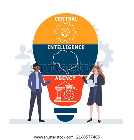 CIA - Central Intelligence Agency acronym. business concept background. vector illustration concept with keywords and icons. lettering illustration with icons for web banner, flyer, landing pag