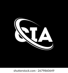 CIA logo. CIA letter. CIA letter logo design. Initials C IA logo linked with circle and uppercase monogram logo. CIA typography for technology, business and real estate brand.