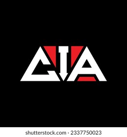 CIA triangle letter logo design with triangle shape. CIA triangle logo design monogram. CIA triangle vector logo template with red color. CIA triangular logo Simple, Elegant, and Luxurious design.