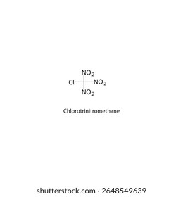 Estrutura esquelética do Ciafos. Ilustração esquemática de composto de herbicida. Diagrama simples, fórmula química.