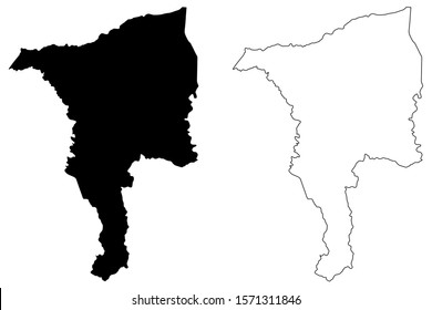 Ciales municipality (Commonwealth of Puerto Rico, Porto Rico, PR, Unincorporated territories of the United States) map vector illustration, scribble sketch Ciales map