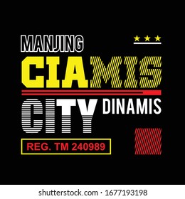 Ciamis City typhography vintage illustration vector