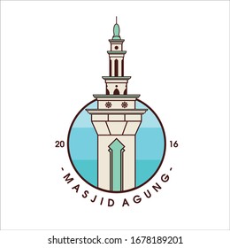 Ciamis Mosque  Icon Logo Vector