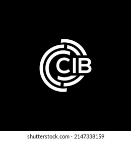 CIB letter logo design on black background. CIB creative initials letter logo concept. CIB letter design.
