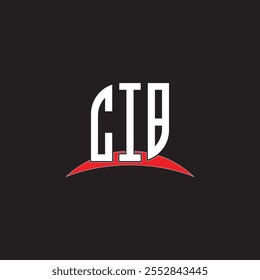 CIB letter logo design with white background in illustrator, vector logo modern alphabet font