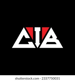 Diseño del logotipo de la letra del triángulo CIB con forma de triángulo. Monograma de diseño del logotipo del triángulo CIB. Plantilla de logotipo vectorial de triángulo CIB con color rojo. Logo triangular CIB Diseño sencillo, elegante y lujoso.