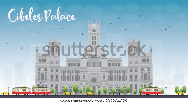 Cibeles Palace Palacio De Cibeles Madrid Stock Vector