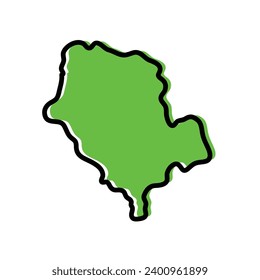 Cibitoke province of Burundi vector map.