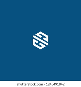 cic initial hexagon icon logo template

