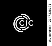 CIC letter logo design on black background. CIC creative initials letter logo concept. CIC letter design.
