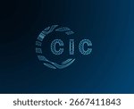 CIC low poly letter logo vector design. CIC lower poly logo design. CIC unique low poly logo design.