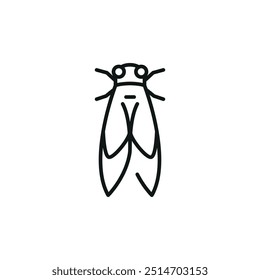 Cicada icon. Simple cicada icon for social media, app, and web design. Vector illustration