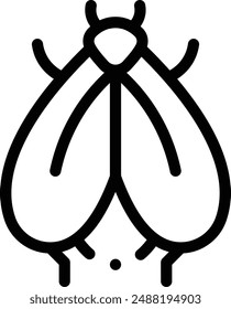 cicada icon. Thin Linear Style Design Isolated On White Background