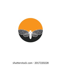 Cicada logo vector template illustration design