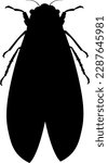 cicada vector silhouette black one