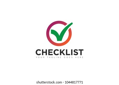 cicle check logo and icon Vector design Template. Vector Illustrator Eps.10