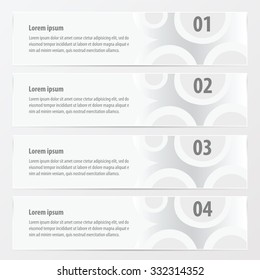 cicle design on banner  white color