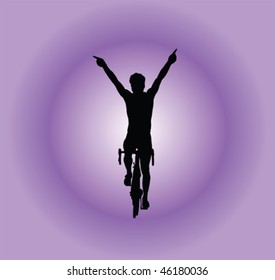 ciclist silhouett - vector