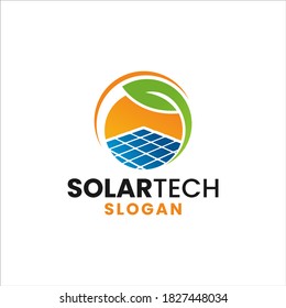 cicrcle solar logo concept, modern logo solar, solar green logo vector