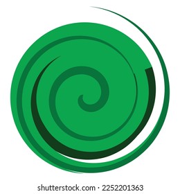 Cicular green spin vector illustration 