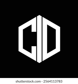 CID letter logo design with polygon shape. CID polygon logo monogram.  CID monogram, CID business and real estate logo