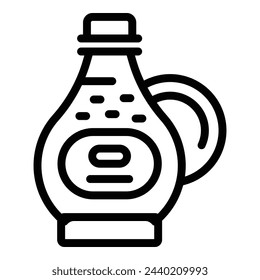 Cider apple extract icon outline vector. Fruity infusion bottle. Vinegar glass jar