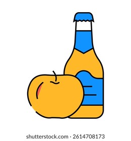 cider apple line icon vector. cider apple sign. isolated symbol illustration