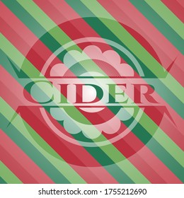 Cider christmas colors badge. Vector Illustration. Detailed. 
