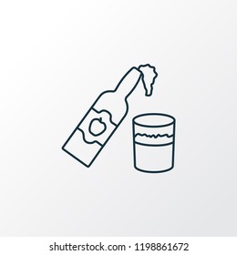 Cider icon line symbol. Premium quality isolated beverage element in trendy style.