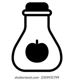 Apfelsymbol mit solider Linienbasis. Geeignet für Website-Design, Logo, App, i und etc.