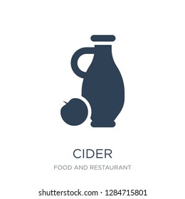 cider icon vector on white background, cider trendy filled icons from Food and restaurant collection, cider vector illustration
