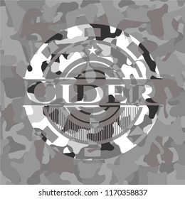 Cider on grey camouflaged pattern