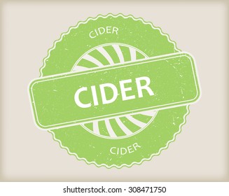 Cider rubber stamp.Cider grunge stamp.Vector illustration.