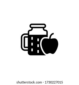 Cider vector icon in black solid flat design icon isolated on white background
