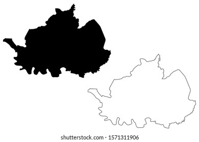 Cidra municipality (Commonwealth of Puerto Rico, Porto Rico, PR, Unincorporated territories of the United States) map vector illustration, scribble sketch Cidra map