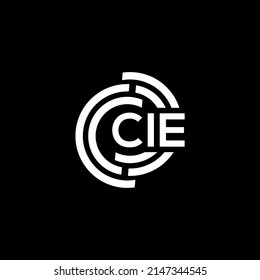 Diseño del logo de la carta CIE sobre fondo negro. Concepto del logo de la carta de las iniciales creativas del CIE. Diseño de letras CIE.
