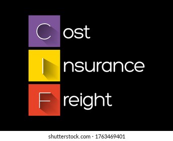 CIF - Cost Insurance Freight acronym, business concept background