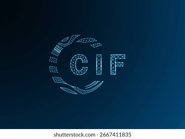 Diseño de Vector de logotipo de letra poli baja CIF. CIF diseño de logotipo de poliéster inferior. Diseño único del logotipo de baja poli de CIF.