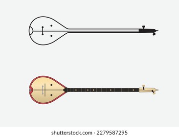 Cifteli, un instrumento basado en un bouzouki griego, jugado principalmente en Albania