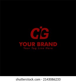  CIG, CG letter template vector logo. isolated with white space
