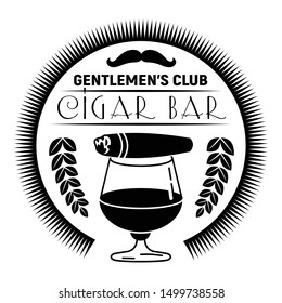 Cigar bar logo. Simple illustration of cigar bar vector logo for web design isolated on white background