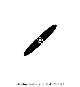 Cigar black icon vector illustration 