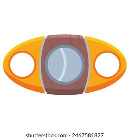 Cigar blade cutter vector cartoon illustration isolated on a white background.