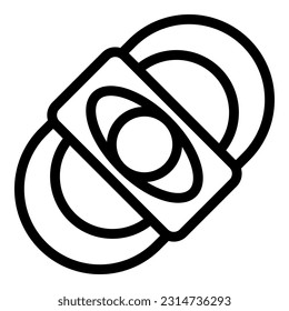 Cigar cutter icon outline vector. Smoke filter. Nicotine pipe