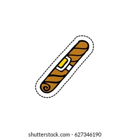 cigar doodle icon, sticker