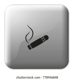 Cigar flat vector icon.