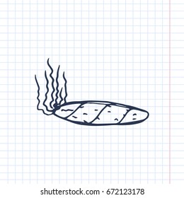 cigar Hand-drawn vector illustration. sketch on the paper