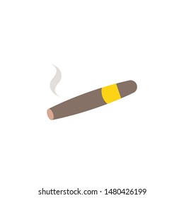 Cigar icon Cafe collection in flat style illustration.