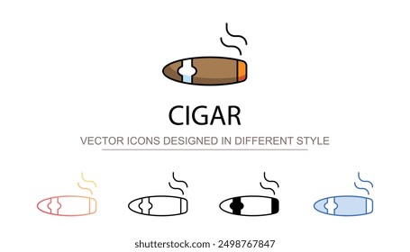 Cigar icon design with white background stock illustration